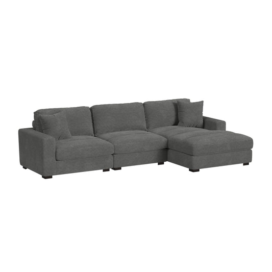 Arizona - Modular RHF Chaise With 1 Pillow 20" - Steno Charcoal