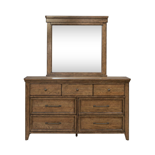 Carolina Park - Dresser & Mirror - Amber Brown