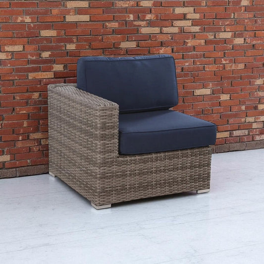 Right Left Sectional 1 Patio Chair With Cushions - Multicolor