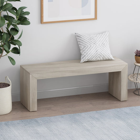 Acacia Wood Dining Bench, Farmhouse Style