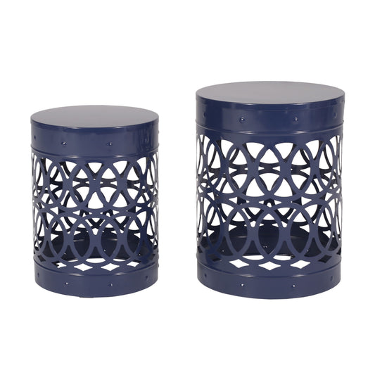 Delight - Powder Coated Iron End Table (Set of 2)