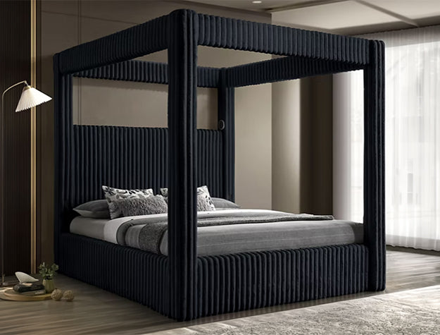 Carla Canopy Bed Black