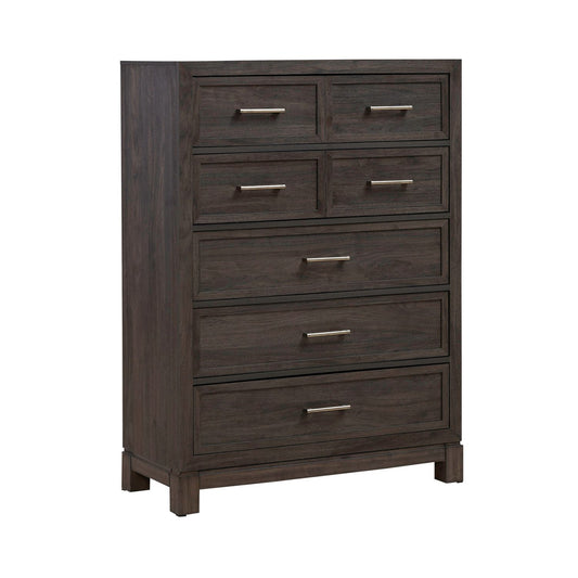 Modern Edge - 5 Drawer Chest - Caffe
