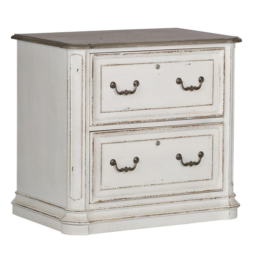 Magnolia Manor - Jr Executive Media Lateral File - Antique White