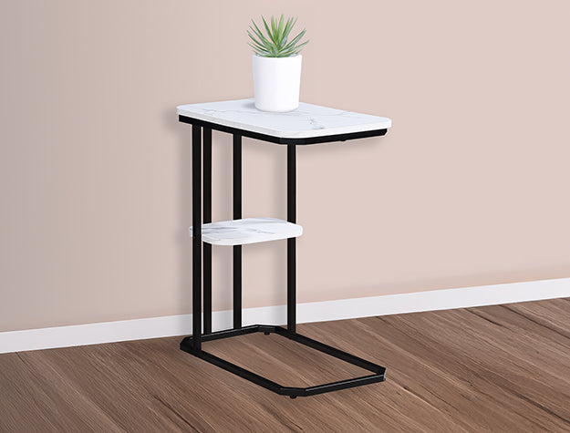 Ida Faux Marble Chairside Table