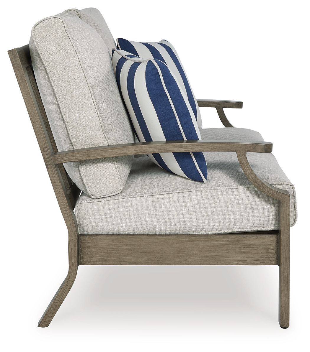 Rainier Ranch - Loveseat With Cushion - Brown / Beige