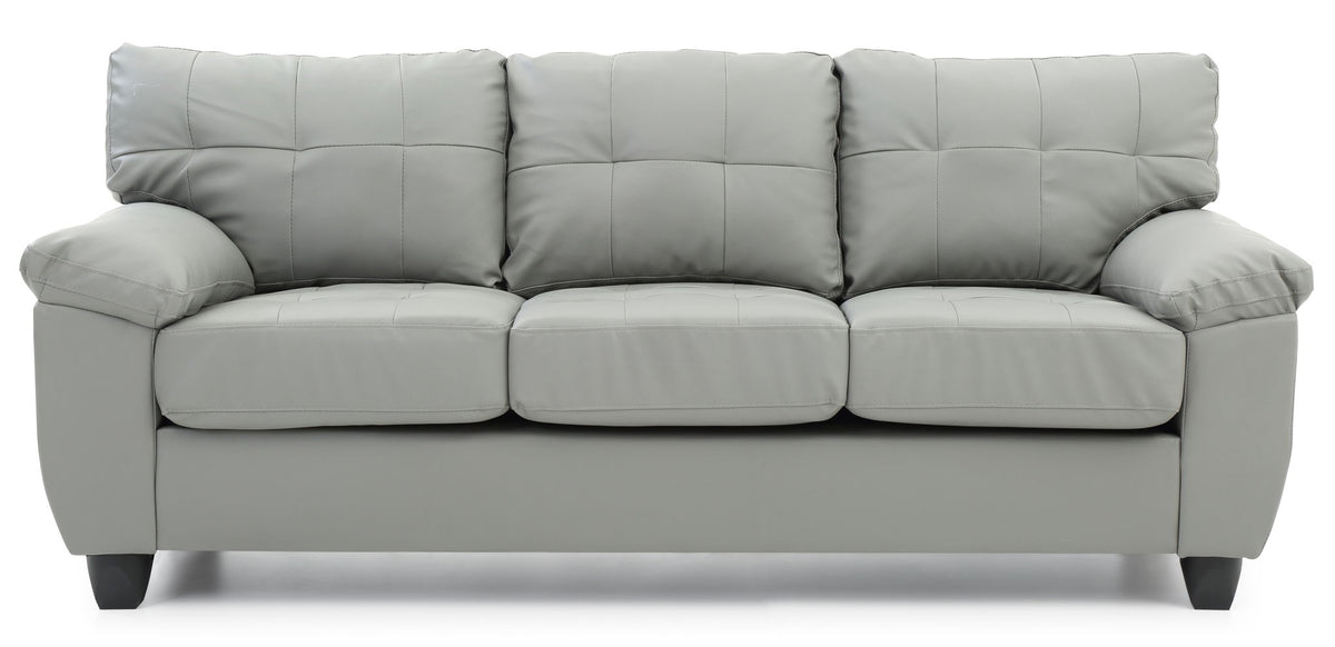 Sophisticated Sofa With Padded Arms - Gray