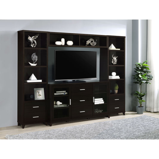 Barnaby - 4 Piece Rectangular Entertainment Center - Cappuccino