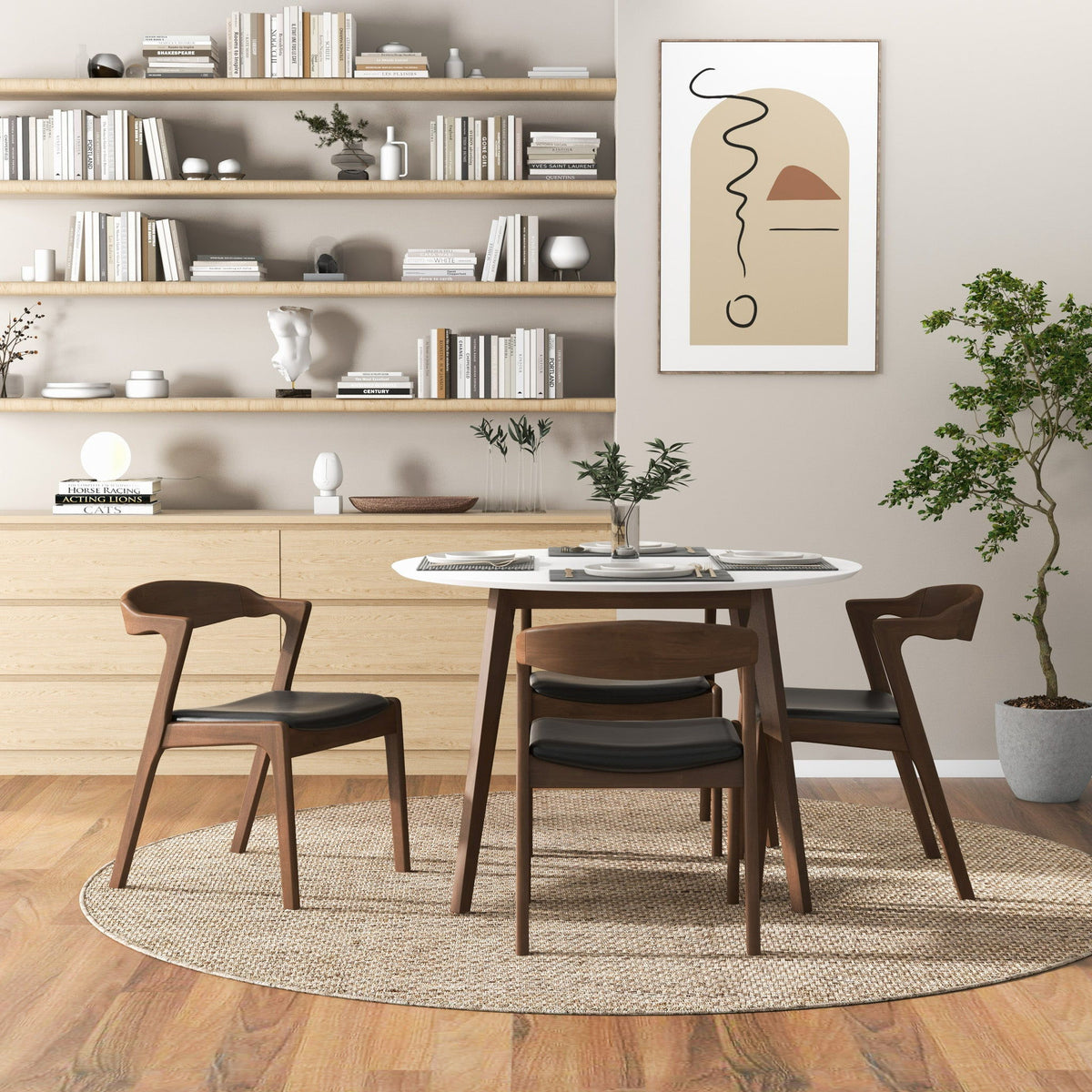 Alina - Dining Table And 4 Side Chairs - White