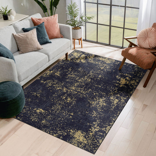 Maval - Abstract Washable Area Rug