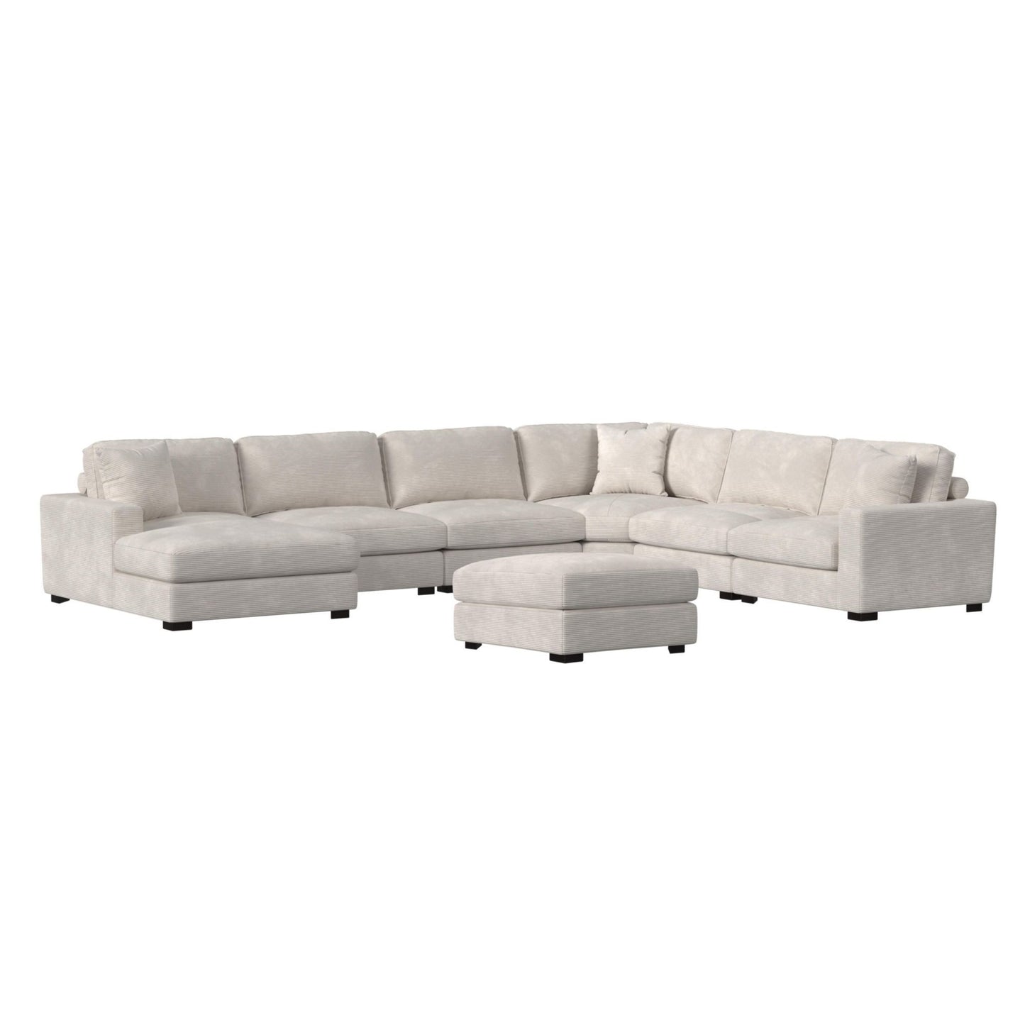 Arizona - Modular LHF Chaise With 1 Pillow 20" - Steno Beige