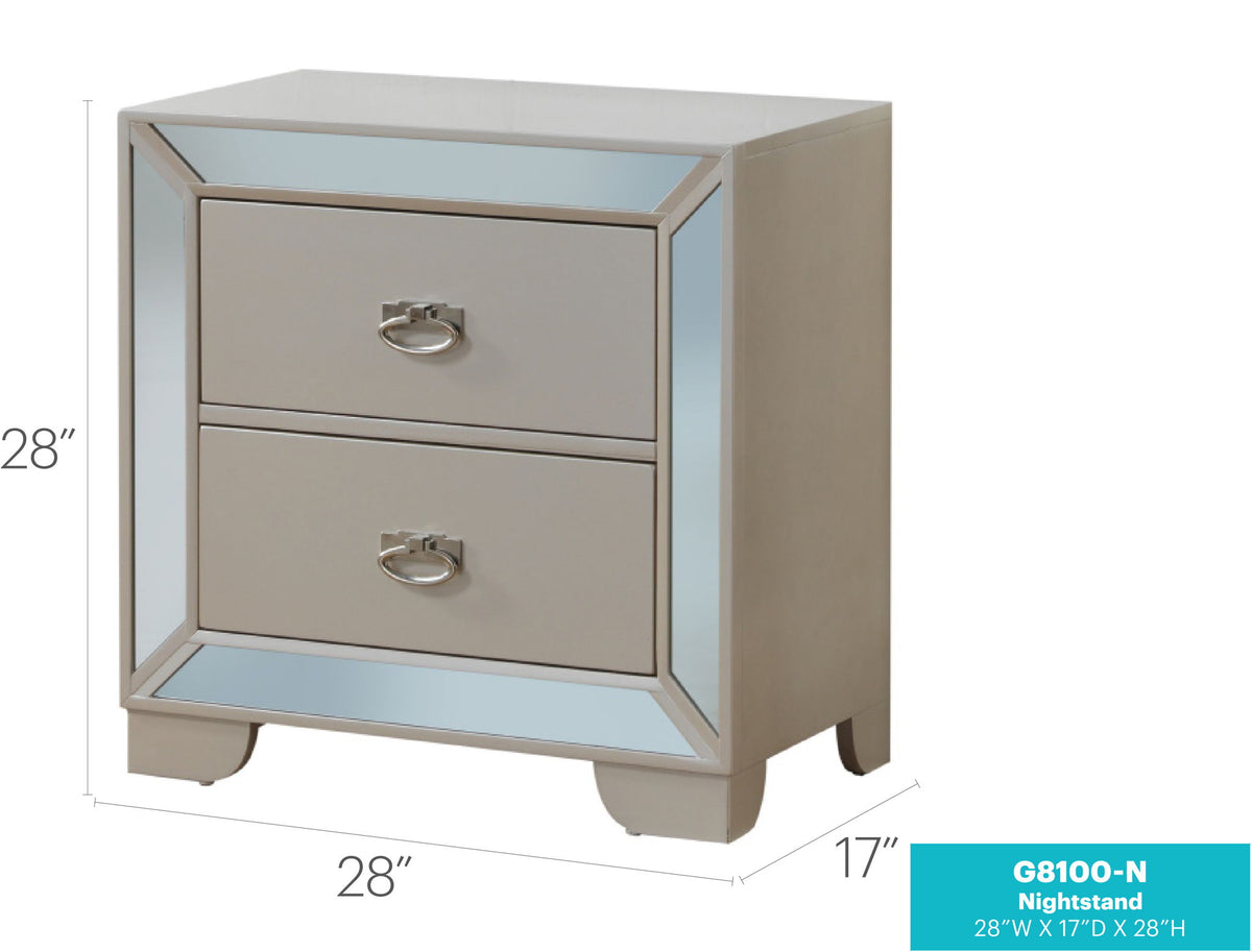 Nightstand With Versatility - Pearl