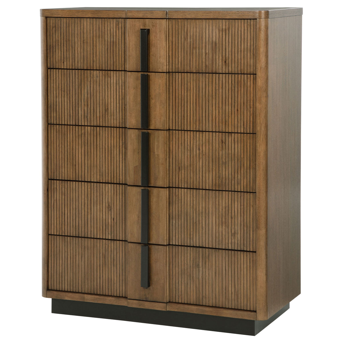 Moraga - 5 Drawer Chest Of Drawers - Ash Brown