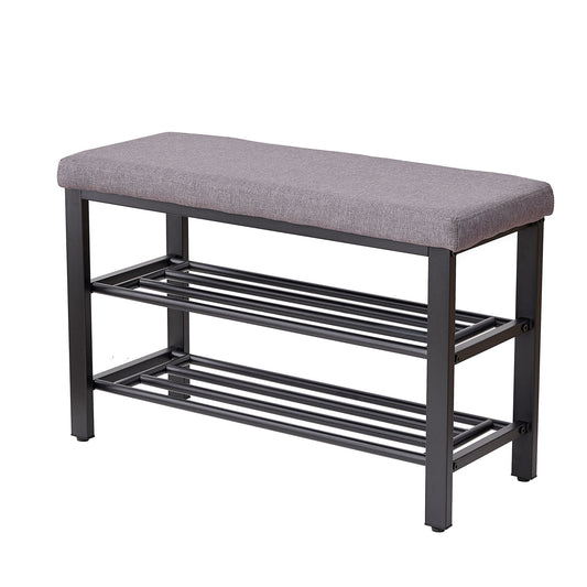 Shoe Bench With Cushion, Storage Seat For Entryway