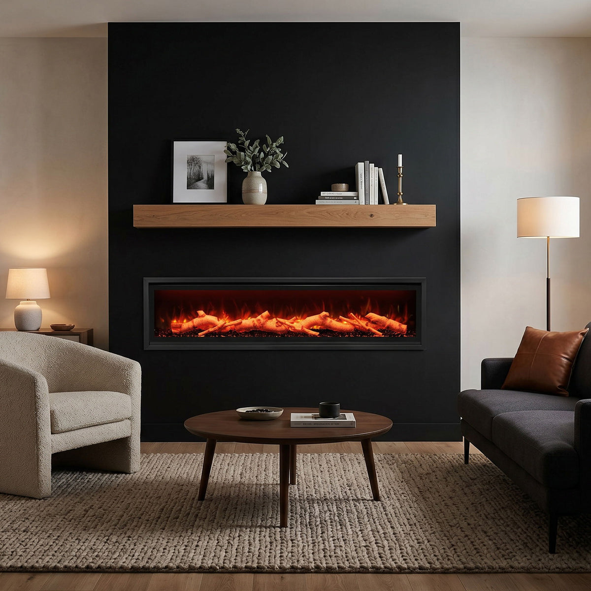 Electric Fireplace With Display