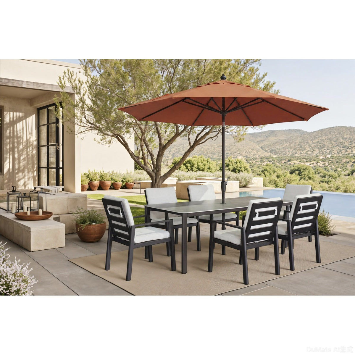 Verona - Dining Chair (Set of 2) - Dark Espresso / Gray / Off White