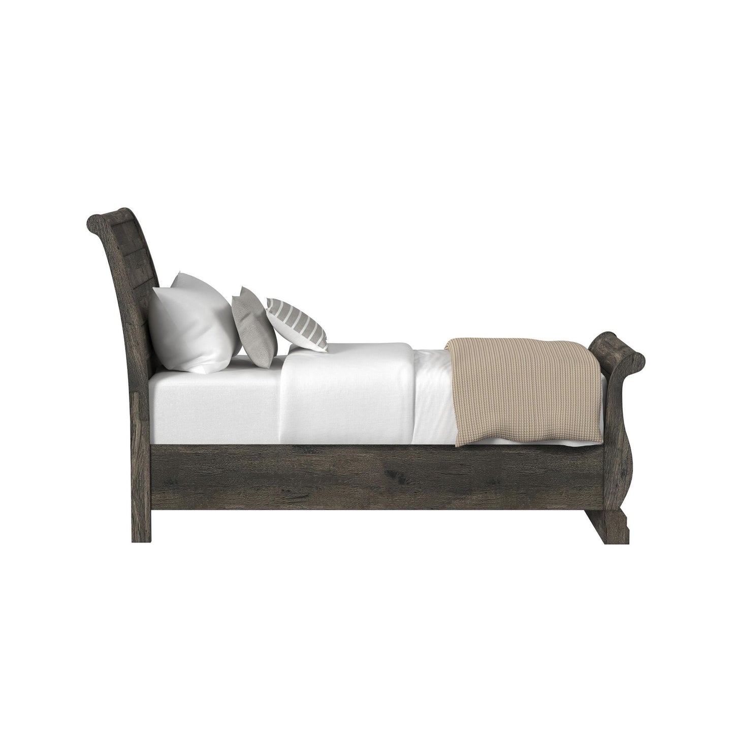 Park Ridge - Twin Sleigh Storage Footboard With Slats - Charcoal