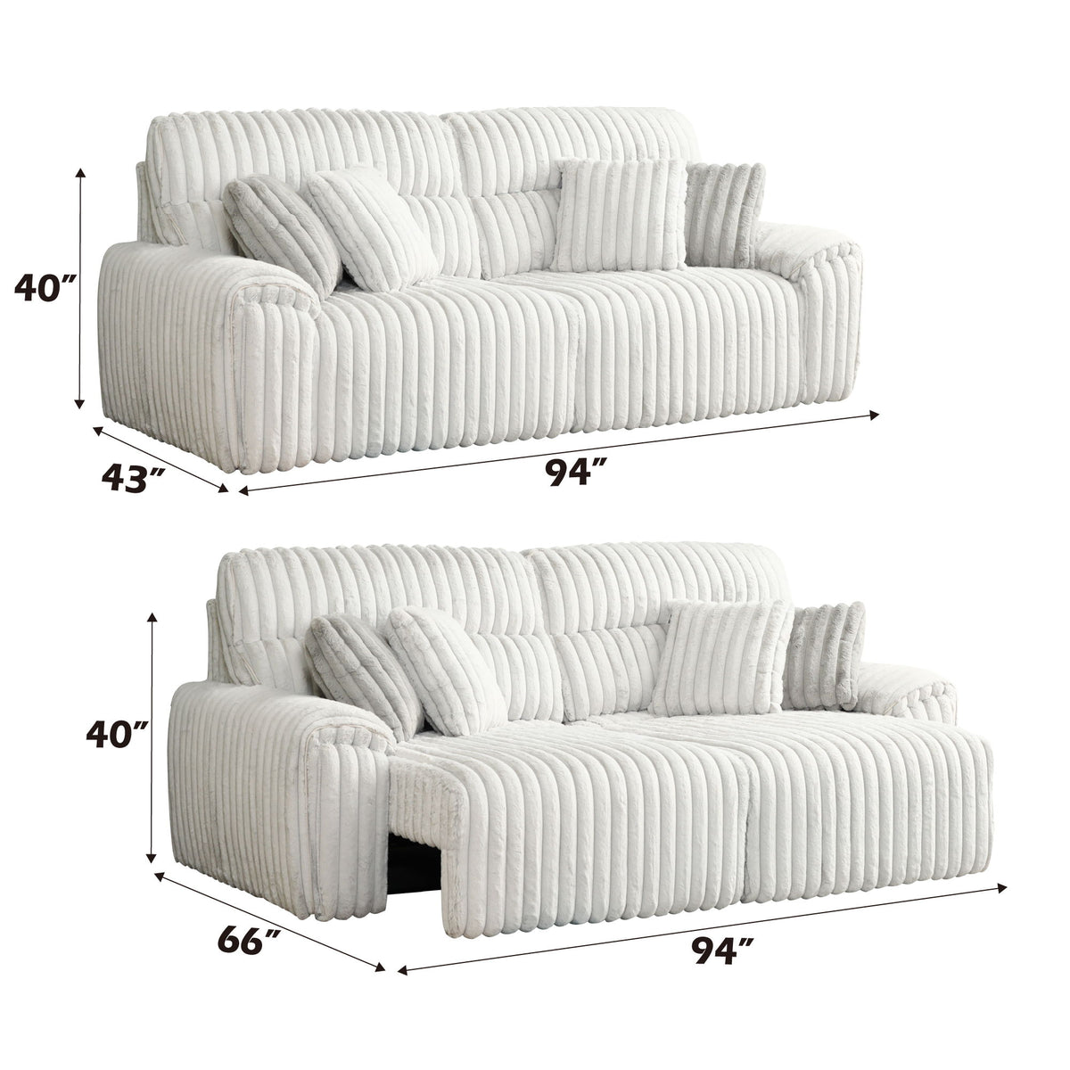 Jaya - Power Motion Sofa With Sleeper & USB Port - Light Gray