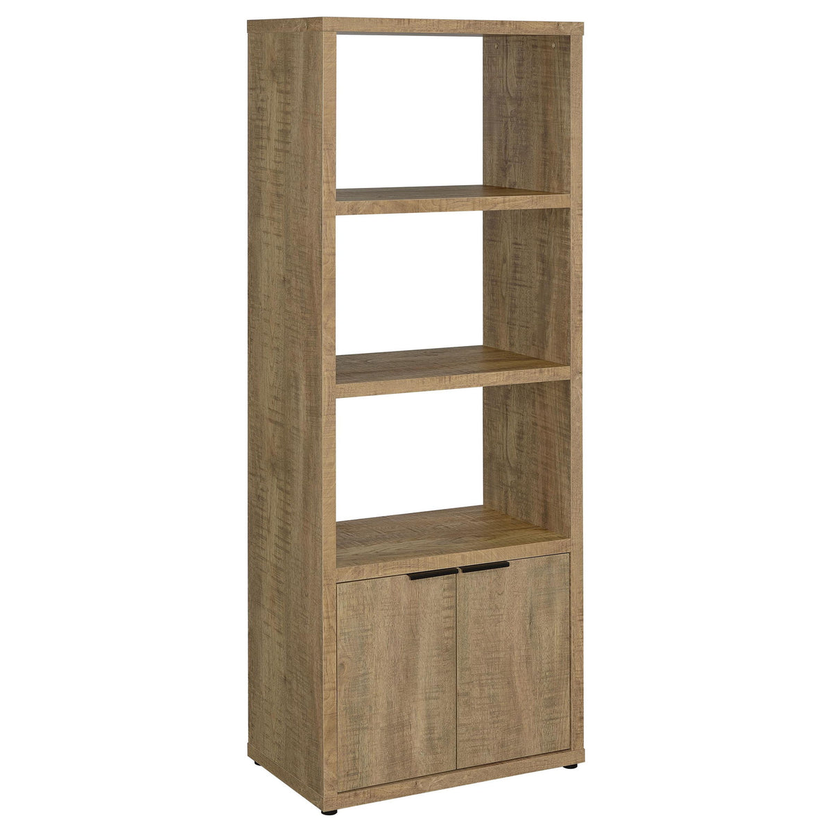 Noriega - 3 Shelf Media Tower With Open Shelves And Hidden Cabinet Storage - Mango Color