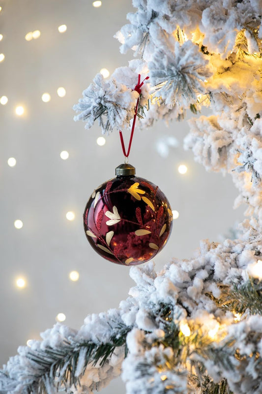 Christmas Ball Glass Decorative Hanging Ball Christmas Tree Ornaments, For Holiday Party Decorations