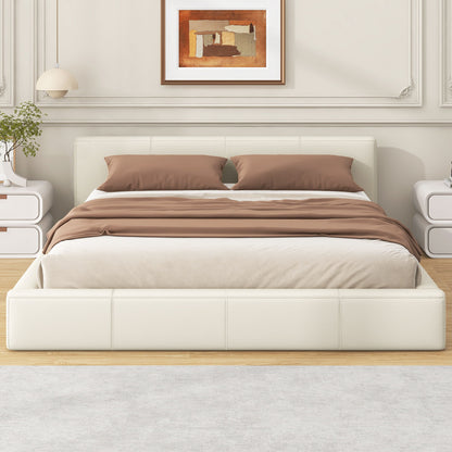 Stylish Upholstered Bed With Birch Wood Frame