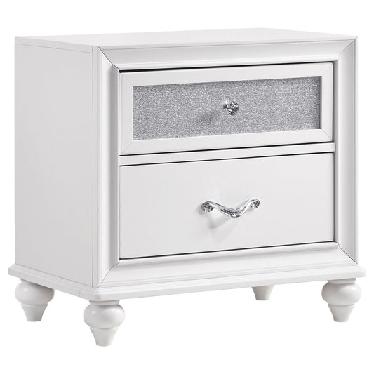 Barzini - 2 Drawer Nightstand Storage - White