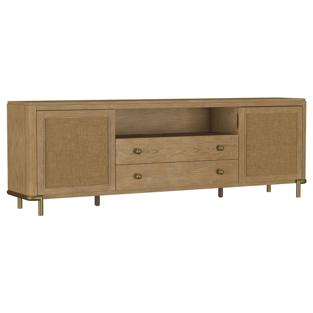 Benson - 2 Door TV Stand With Dual Drawers