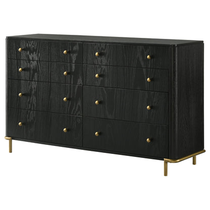 Anser - 8 Drawer Dresser - Black