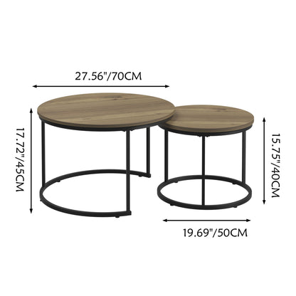 Round Nesting Coffee Table (Set of 2)