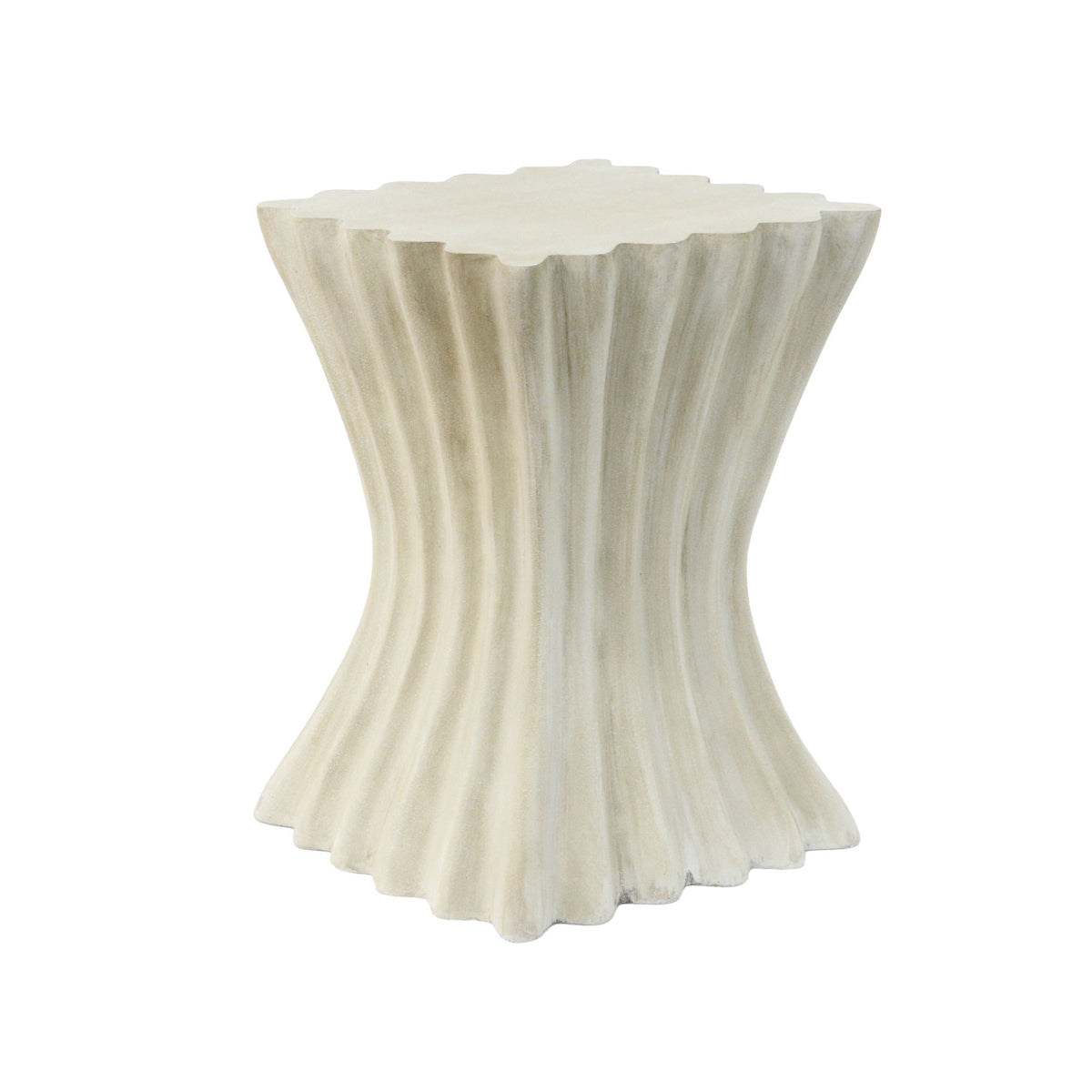 Mgo Archaistic Wavy Side Table - Antique Sandstone
