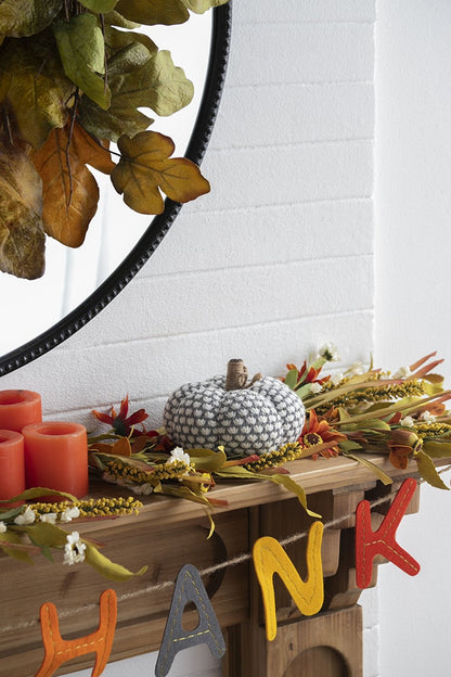 Knite Pumpkin Ornament Decor For Holiday Harvest Festival Fall Festival & Thanksgiving