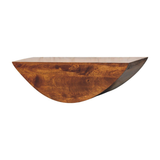 Crescent - Floating Wall Shelf - Brown