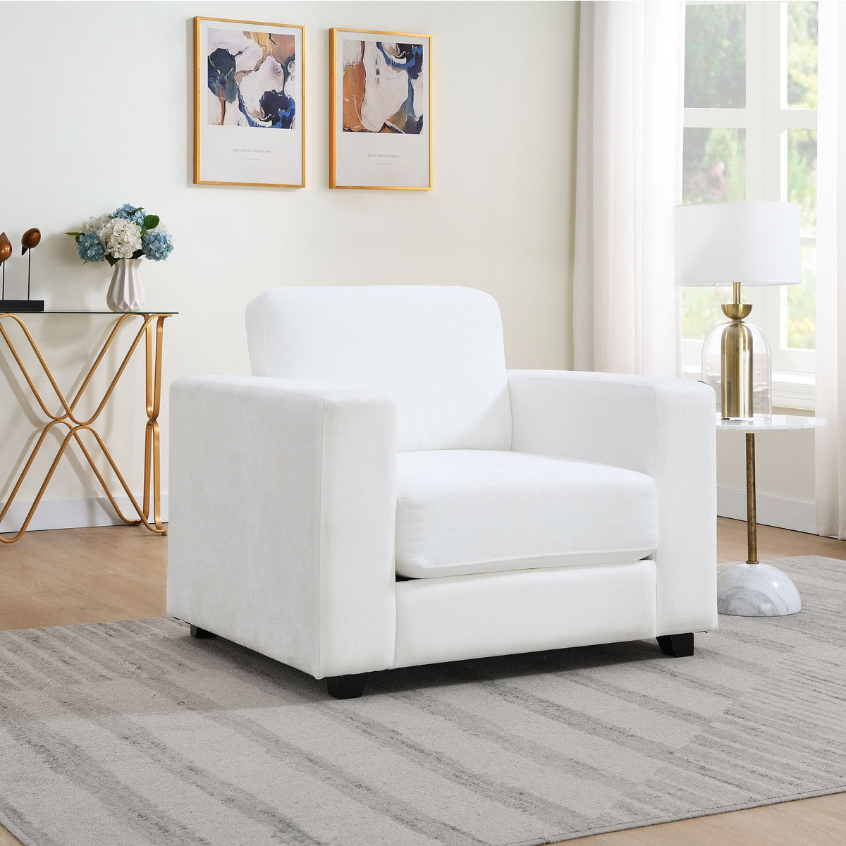 Oversized Accent Chair With Widen Arm For Living Room