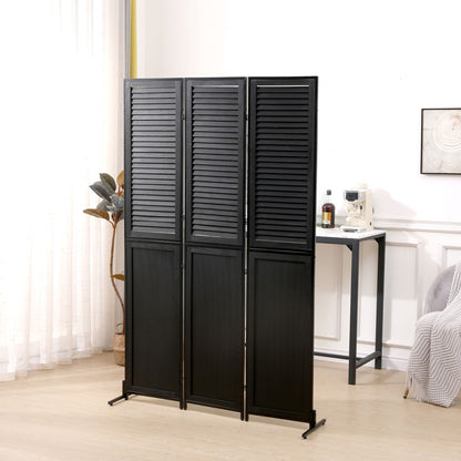 Rustic 3 Panel Room Dividers And Folding Privacy Screen