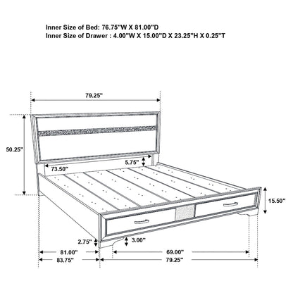 Storage Platform Bed 2 Drawer
