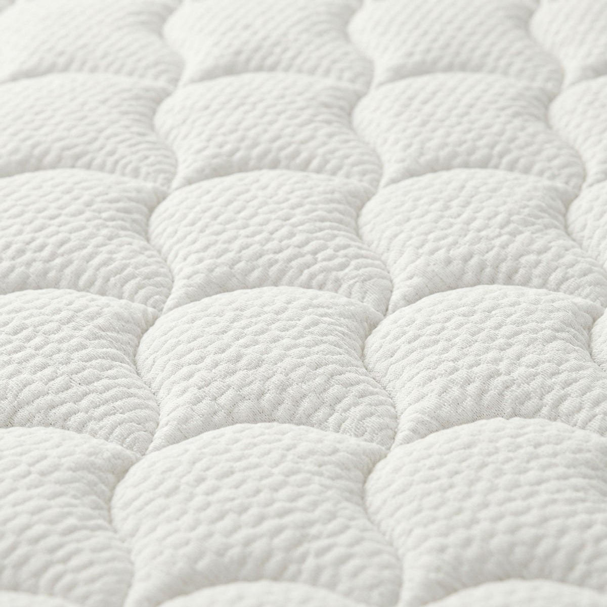 6" Medium Feel Comfort Foam Mattress With Textured Quilted Cover - White - Twin