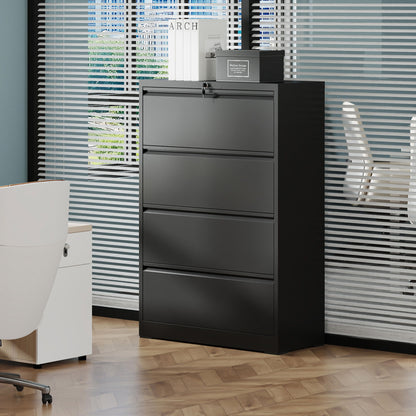 Lateral File Cabinet, Heavy Duty Filing Holds Letter/Legal/A4 Files