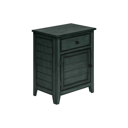 Accent Table With Storage Drawer - Blue