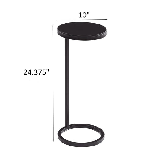 Yancey - Round Accent Table - Antique Bronze