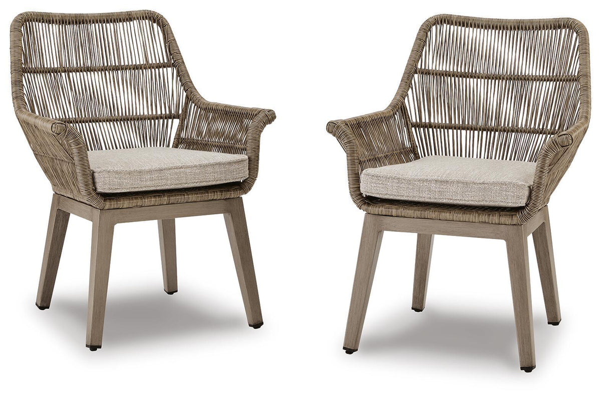 Beach Front - Arm Chair With Cushion (Set of 2) - Beige
