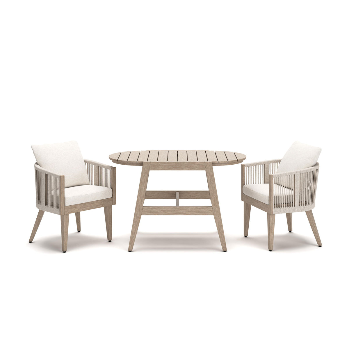 Ivory Vine - Chairs With Cushion / Table Set (Set of 3) - Beige