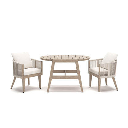 Ivory Vine - Chairs With Cushion / Table Set (Set of 3) - Beige