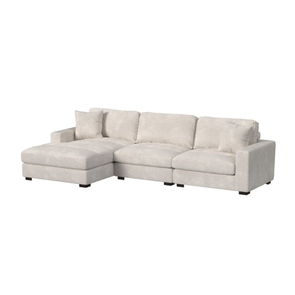 Arizona - Modular LHF Chaise With 1 Pillow 20" - Steno Beige