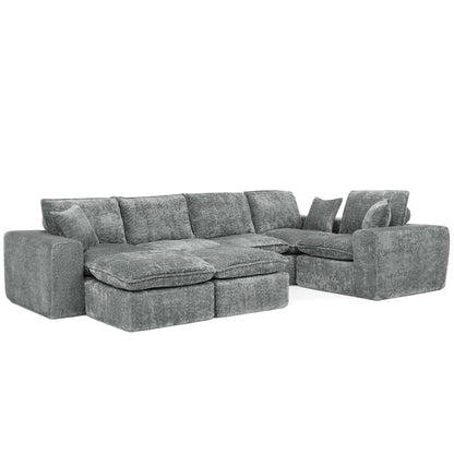 Sectional Sofa With Moveable Ottoman
