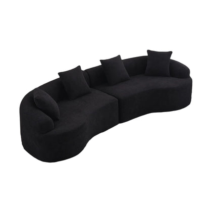 4 Seater Sofa With Fabric, 30D, 60 Hardness Full Sponge, 4 Pillow For Living Room, Home Furniture Sleeper Sectional Sofa For Apartment
