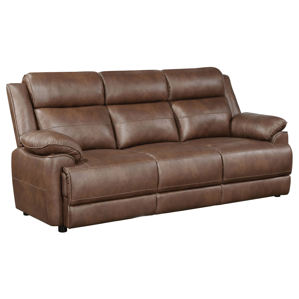 Worthington - Padded Arm Sofa - Dark Brown