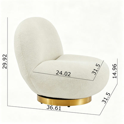 Patty - Swivel Chair - Ivory