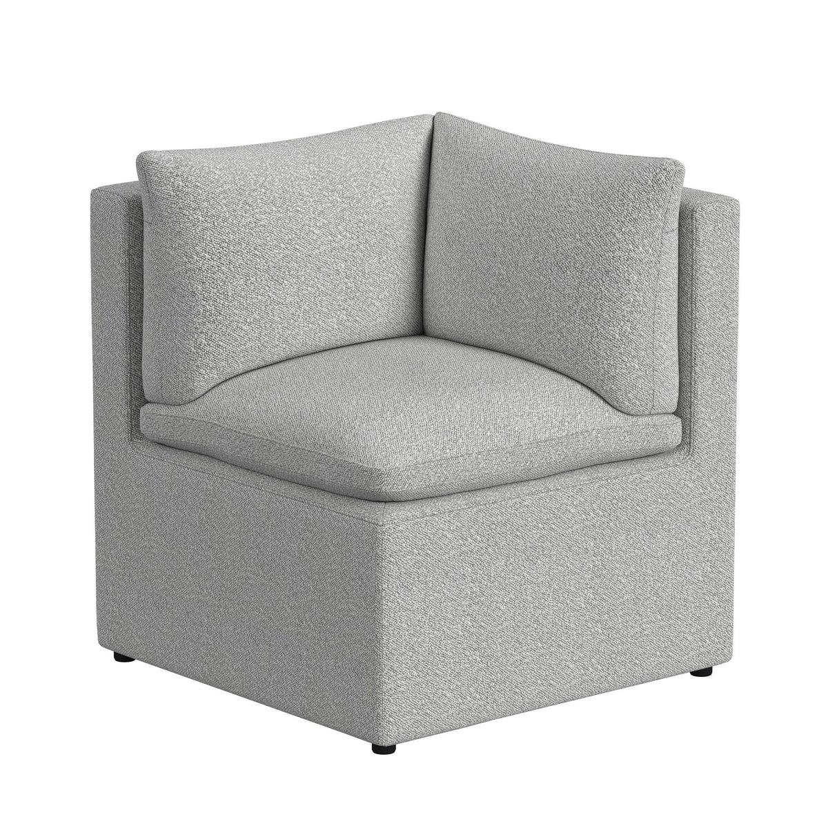 Portland - Upholstered Corner Nook - Gray Boucle