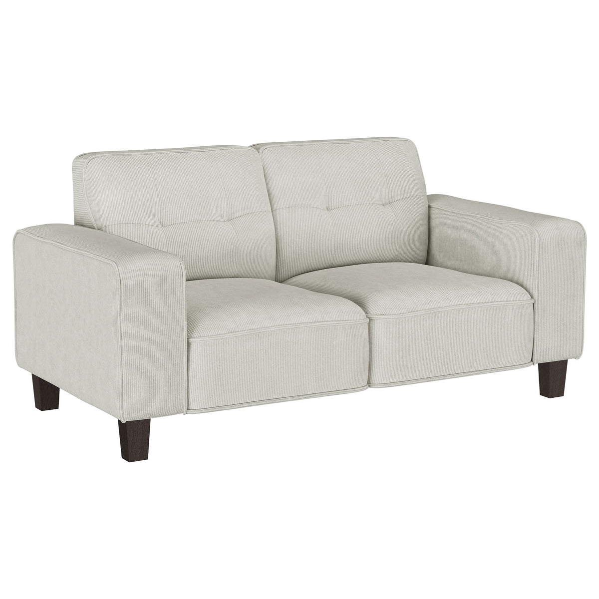 Xana - Track Arm Tufted Loveseat - Greige