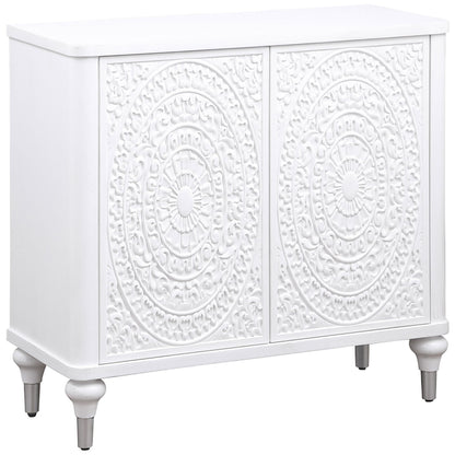 Angus - 2 Door Mandala Accent Cabinet - White